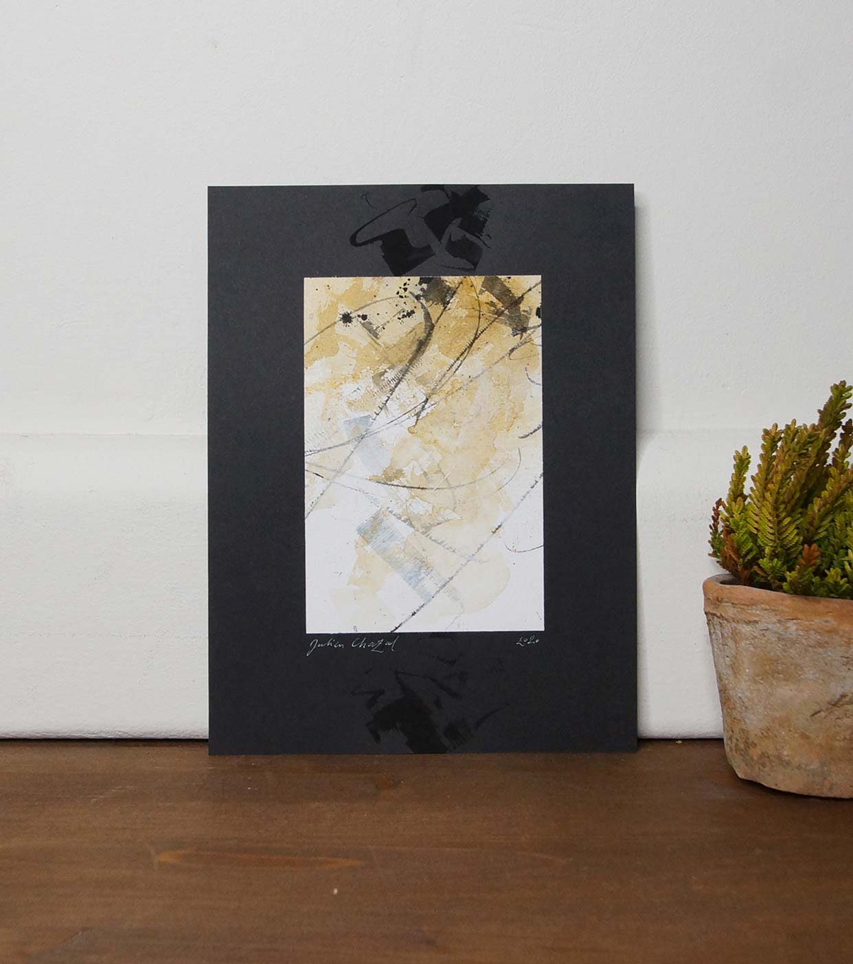 Petits papiers  18 x 24 cm -  fond noir 01