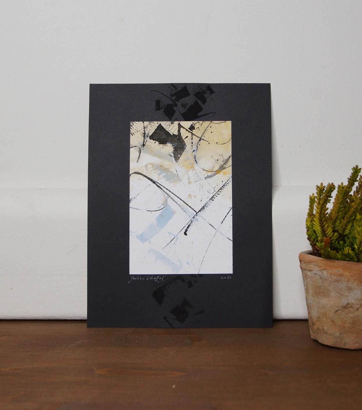 Petits papiers  18 x 24 cm -  fond noir 11